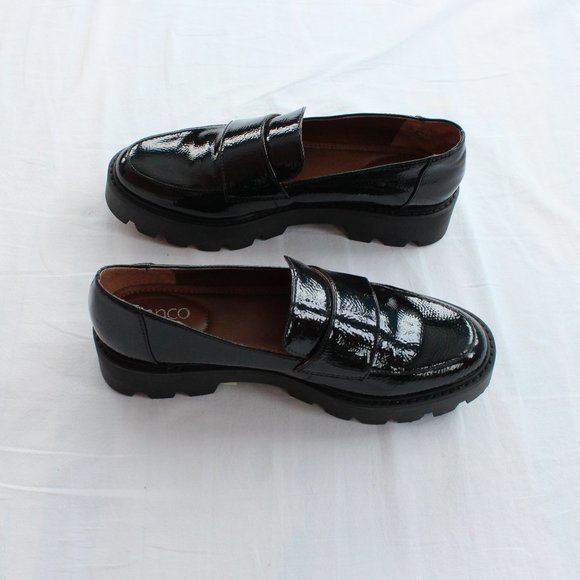 Franco Sarto Black Patent Loafers - Picture 5 of 16